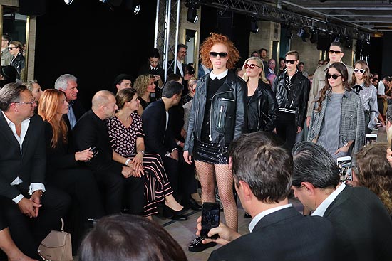 Anna Ermakova , Luna Schweiger, Nathan Wehrmann, Tyger Lobinger, Lucia Strunz und Mia Wehrmann bei der "RODENSTOCK Eye Wear Show" am 24.01.2019 im Isarforum (©Foto:  Martin Schmitz)